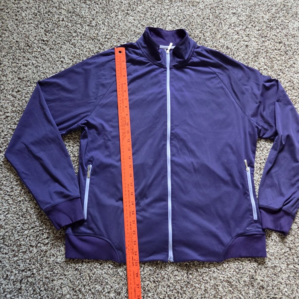 Nike Golf Women’s Full Zip Mockneck Track Jacket XL (16-18) Purple Zip Pockets - Picture 3 of 7